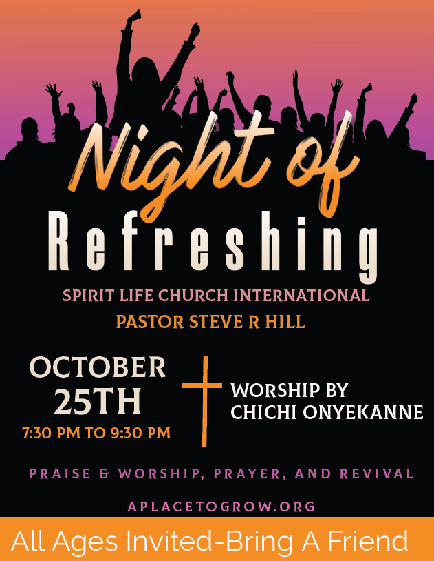 spirit life church international youth night of refreshing